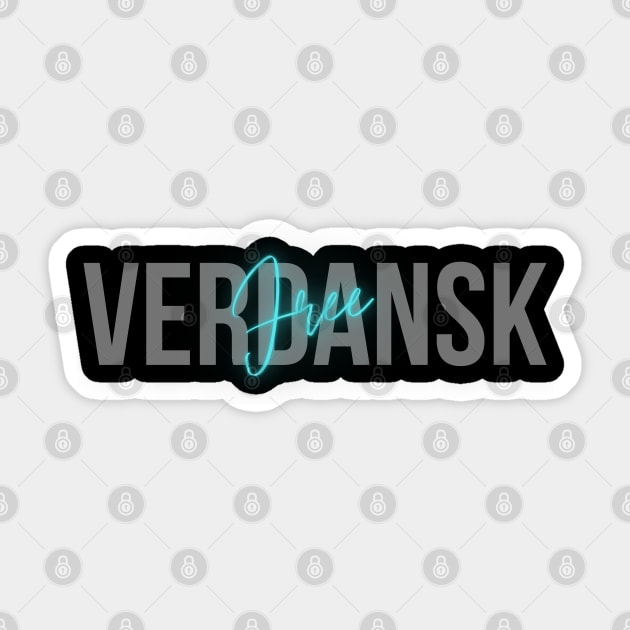 Free Verdansk - Blue Sticker by DeaconFrostDesigns